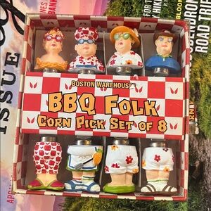 Boston Warehouse Bbq Folk Corn Pick Set